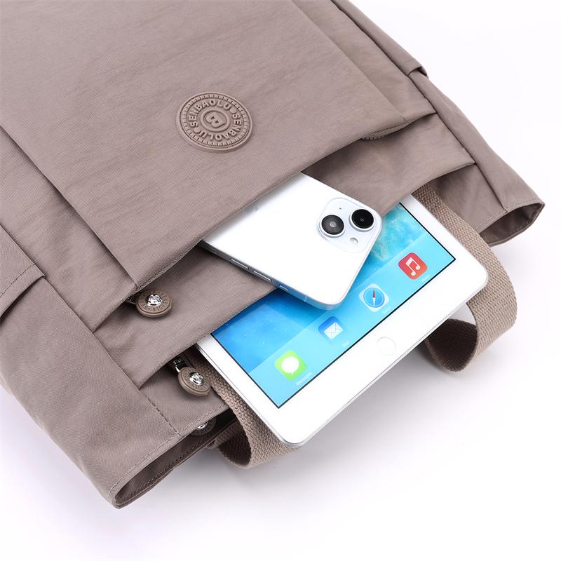 Damentasche Große Kapazität Einfarbige One-Shoulder-Handtasche aus Nylon