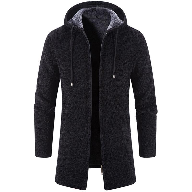 Men's Chenille Cardigan: Stylish Velvet-Enhanced Knit Sweater for Autumn/Winter