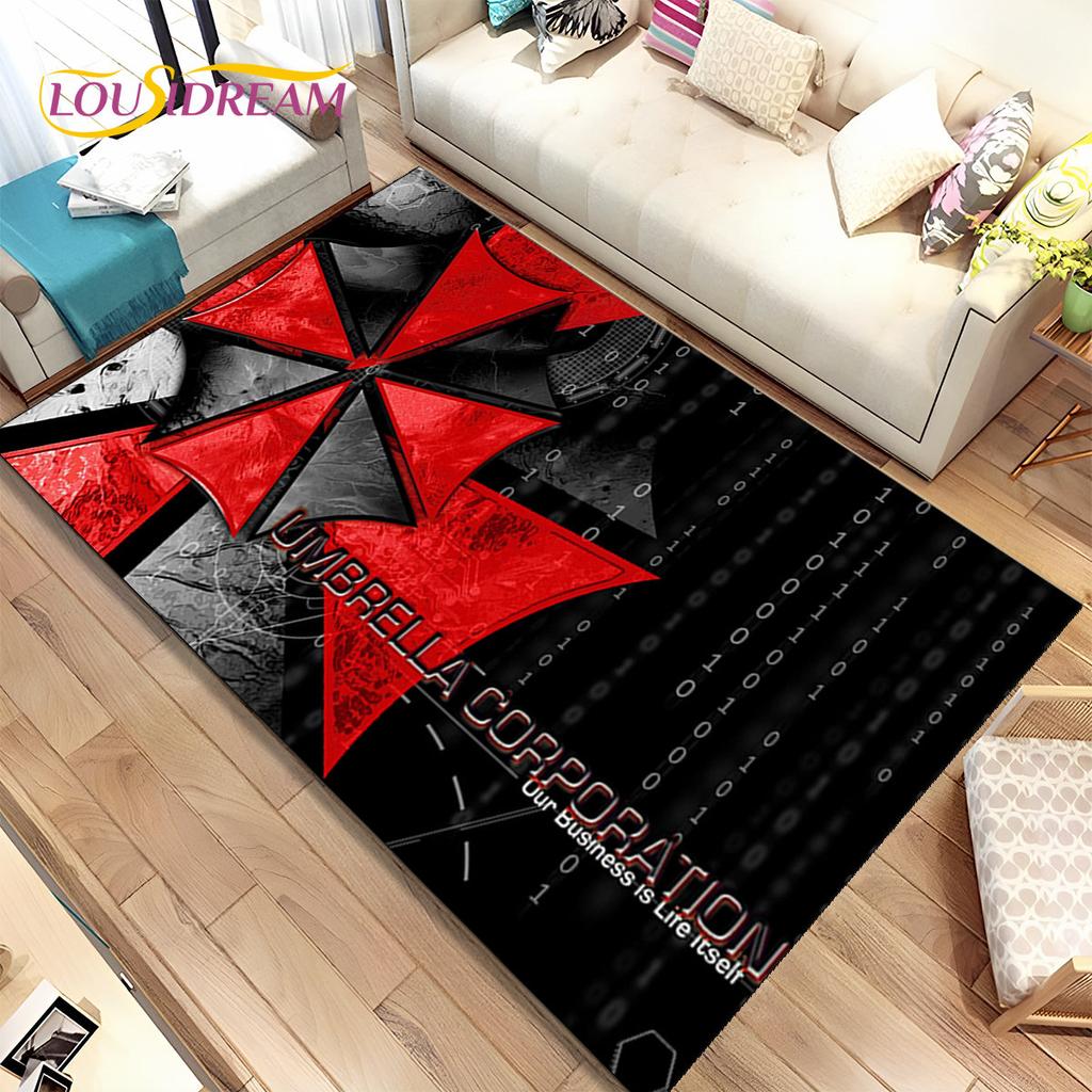 Covor 3D R-Resident Evil Games pentru jucători, covor pentru sufragerie, dormitor, canapea, covoraș, decorare, covorașa anti-alunecare pentru copii