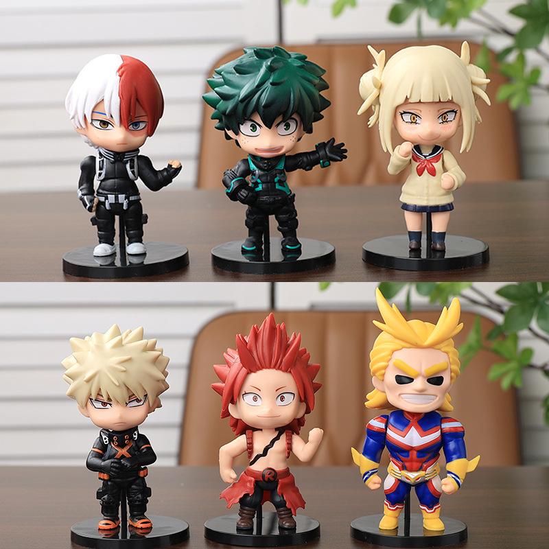 10cm Anime MHA Figure All Might action Figure Toga Himiko Figura Todoroki Shouto Midoriya Izuku Eijiro Kirishima model Toy Present