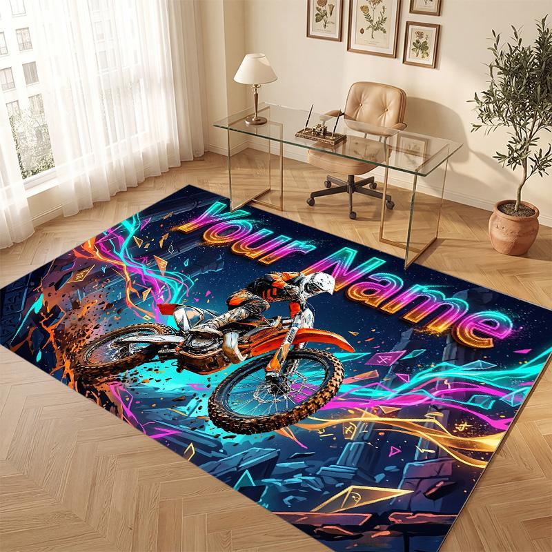 Tappeto Morbido in Velluto di Cristallo Tema Magia Fantasy Stampa Personalizzata Nome e Testo Tappeto Antiscivolo per Camera da Letto Soggiorno