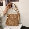 Straw Woven Square Women Crossbody Shoulder Bag Fashion Design Small Handbag Summer Beach Bag Lady Travel Shopper Totes