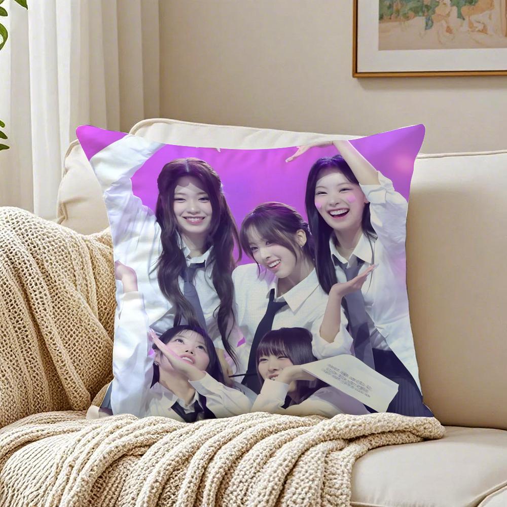 Girlgroup Kpop Style R-Rescene Cushion Cover Pillowcase Anti-Dustmite Living Room Sofa Decor Cushion Room