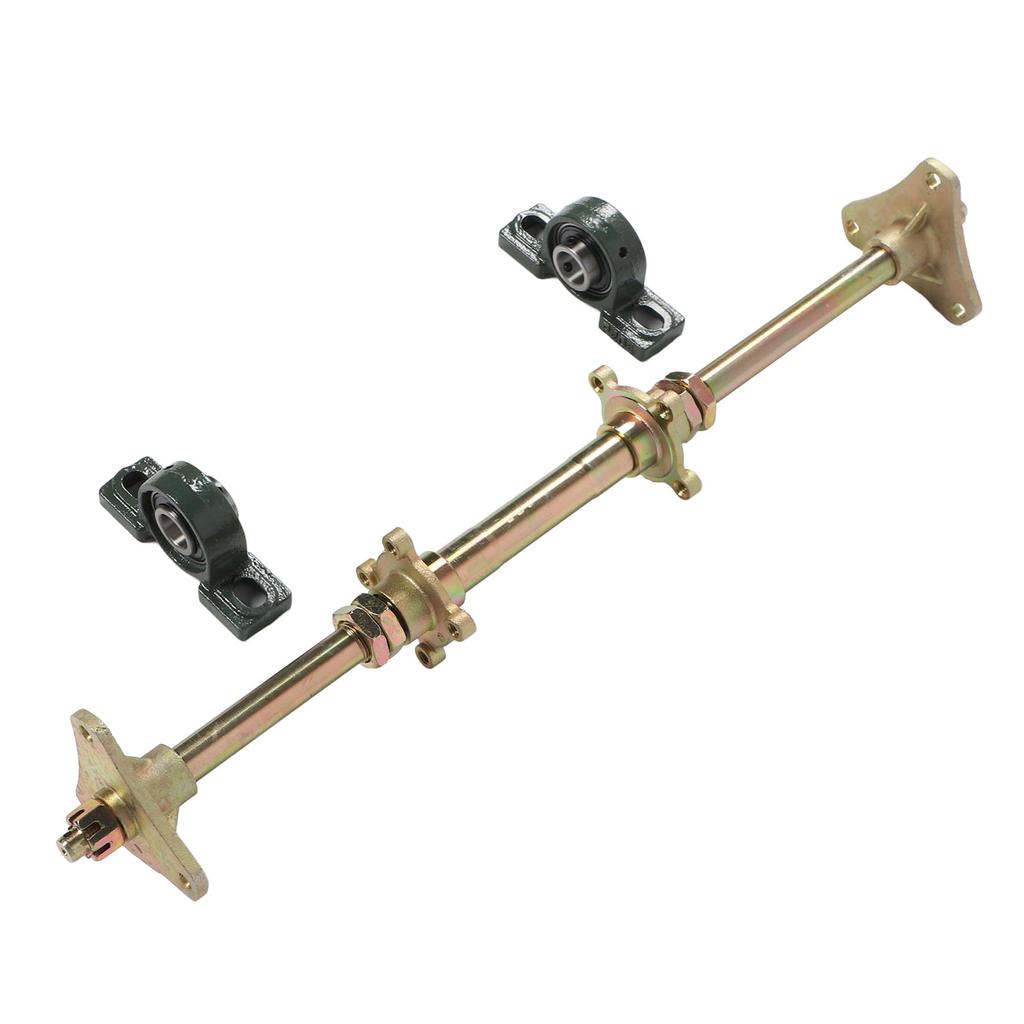 Kit Albero Assale Posteriore 24 pollici Metallo Mozzi Antiurto Supporti di Fissaggio Flange Set per ATV Quad Drift Trike 50‑150CC