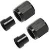 6AN Hardline Tube Nut and Sleeve Fitting Adapter for 3/8" Hard Line Aluminum Black, 2 sets