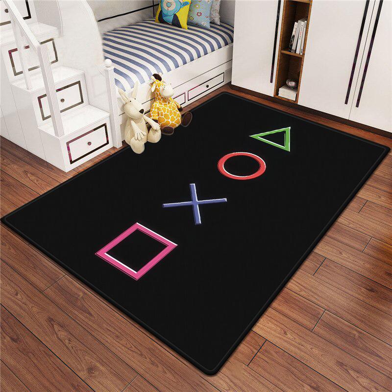 Gaming Esports Geometric Controller Pattern Carpet Mat for Boys Bedroom Gaming Large Rug for Living Room Home Decoration Rug