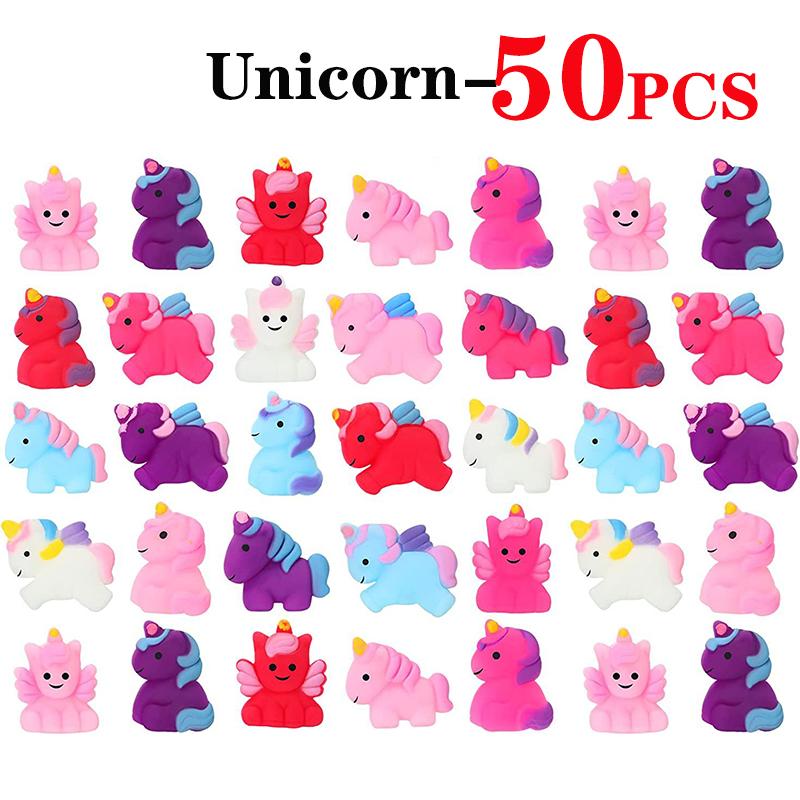 10/30/50 ks Kawaii Mochi Squishy hračky pomaly rastúce hračky na odbúranie stresu taška na darčeky k narodeninám párty darčeky pre deti balenie