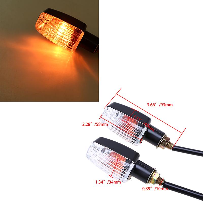1Pair Universal Motorcycle Turn Signals Light LED Indicators Flasher Amber Blinker Signal Lamp