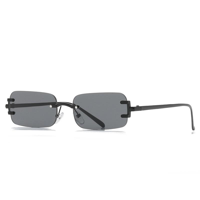 Rimless Cutting Square Sunglasses Ladies Men Luxury  Design Sun Glasses For Female Trend Fashion Vintage Metal Shades UV400