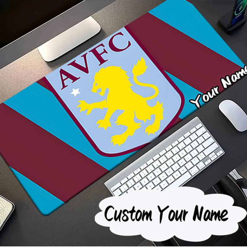 Custom Name Mouse Pad Aston Villa Crest Design Mouse Pad, Gaming Mouse Pad, Keyboard Pad, Desk Decor for Computer Notebook Fan Birthday Gift