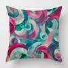 Home Decor Colorful Leaf & Swirl Digital Print Pillow Covers Pattern Cushion Cover Suitable For Sofa Bedroom Car Pillow Cover