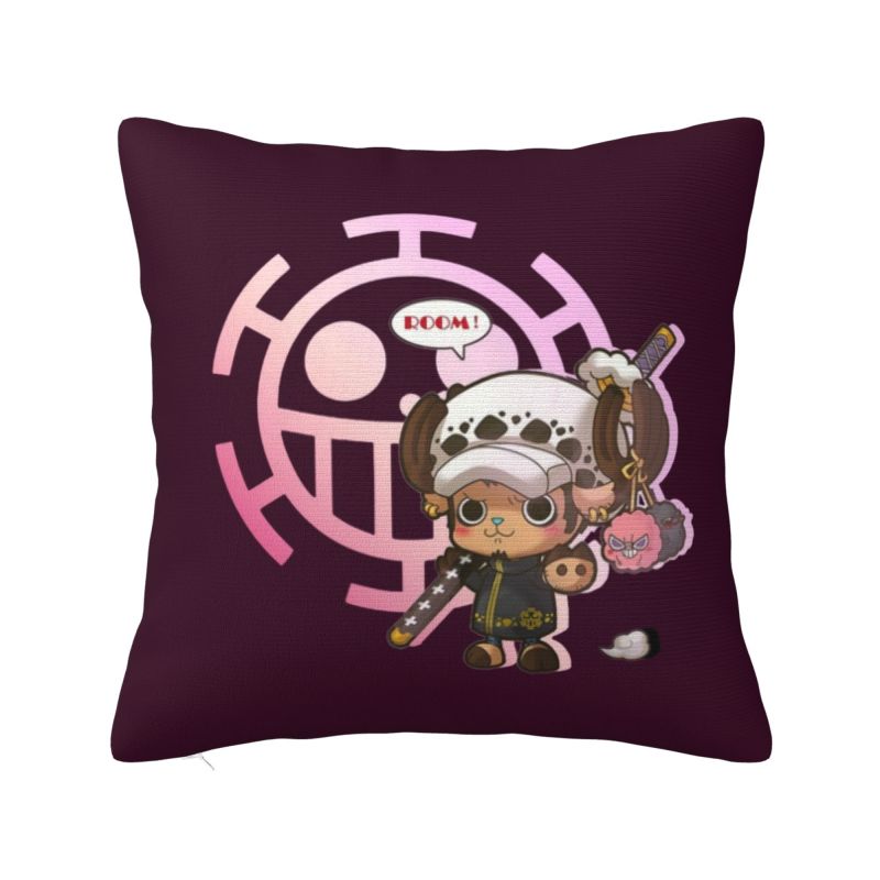 Benutzerdefinierte One Piece Luffy Anime Kissenbezug Piraten Totenkopf Manga Stuhlkissenbezug Quadratischer Kissenbezug