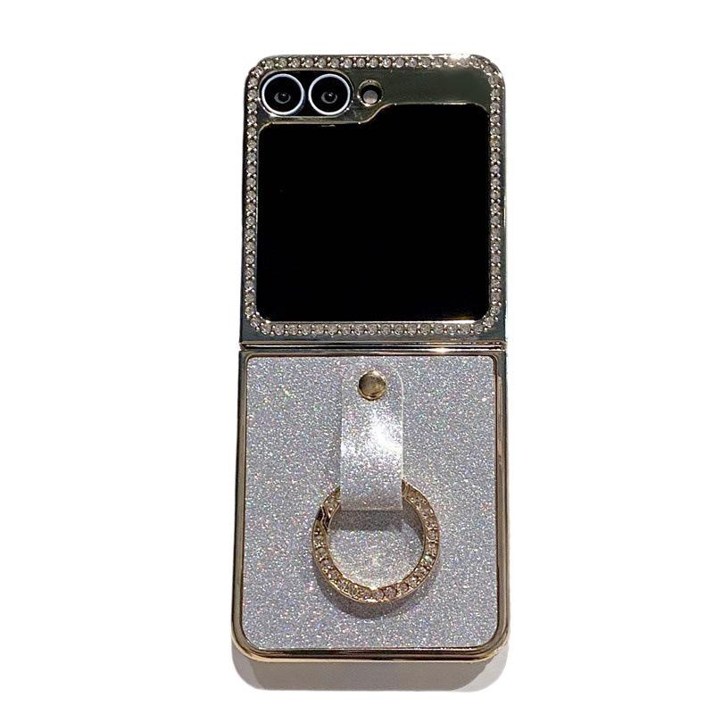 Samsung Galaxy Z Flip 7 Glitter Electroplated Rhinestone Case Compatible with Z Flip 6