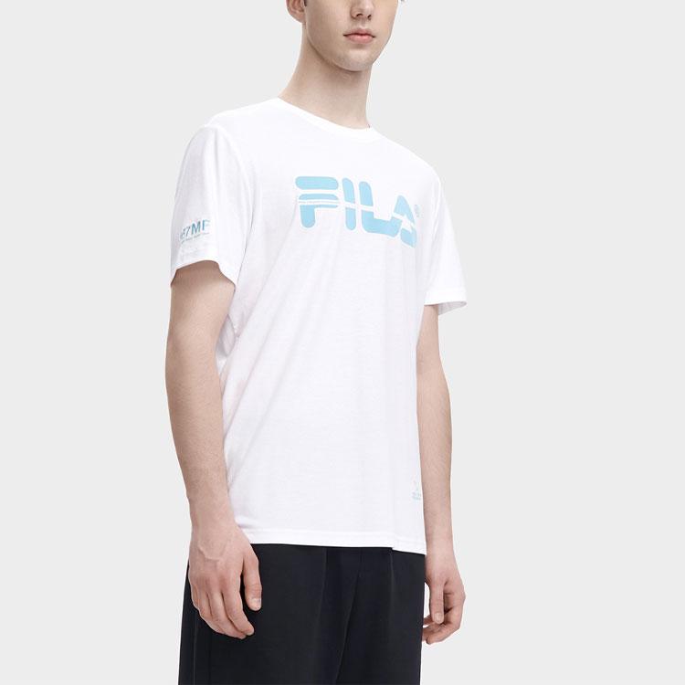 Fila T Shirts Men's White Crew Neck Moderate Straight Fit F11M329101FWT