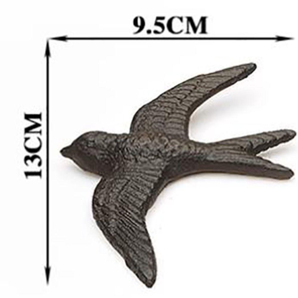 Creative Cast Iron Swallow Cast Iron Ornament Black DIY Decor Swallow Handicrafts Cast Iron Swallow Wall Decoration