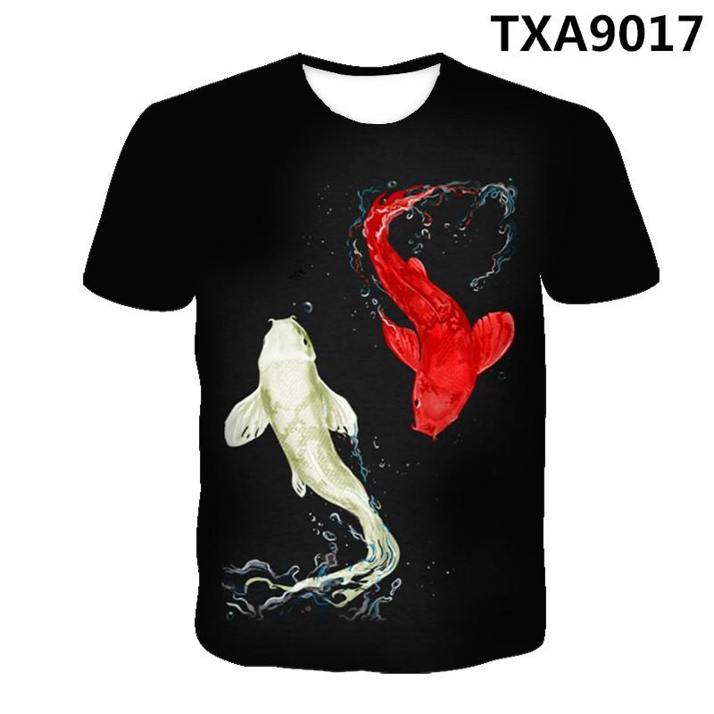 Funny Fishing T-shirt Summer Fish 3D Printed T-shirt Men's and Women's Hip Hop T-shirt Street Fashion Animal Top Fish T-shirt