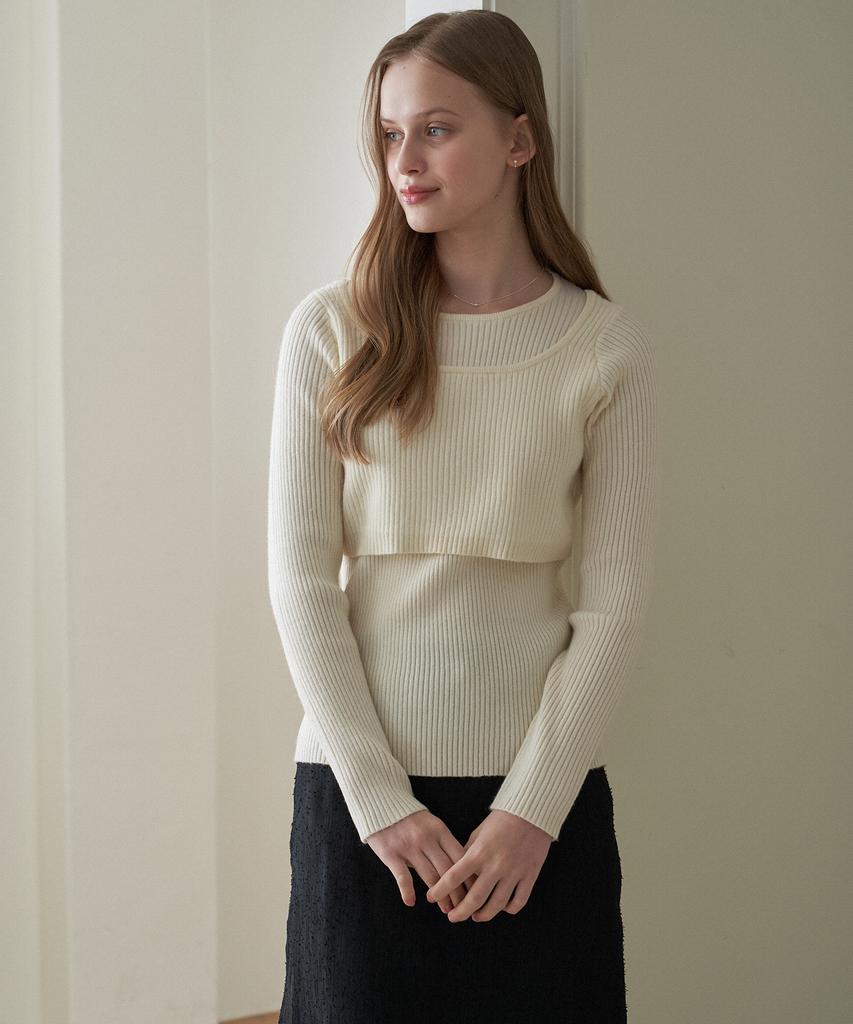 Peullobeu Layered Ballet Knit_Iv