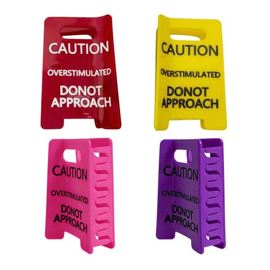 1/2Pcs Overstimulated Warning Sign Hair Claw Strong Grip Thick Hair Funny Yellow Caution Hair Clip Hair Accessories