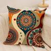 Bohemian style Cushion Cover Short plush Doublesided Print Square Throw Pillow Covers Sofa Home Cushion Decor
