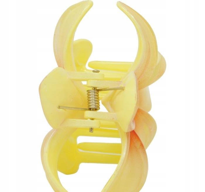 Hair Clip Yellow-Red Flower Spring Carnival Hawaii Aloha 8Cm