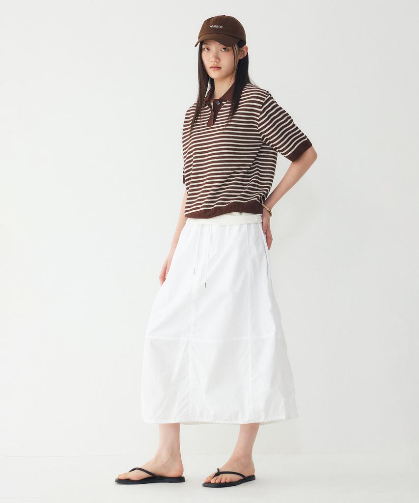 STUDIO TOMBOY Striped Collar Pullover_Brown 9176352971