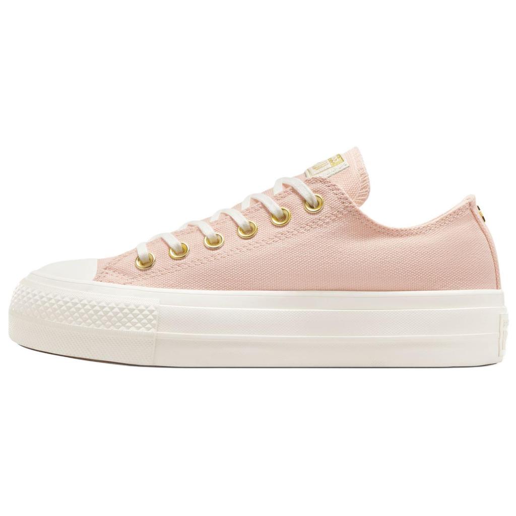 Converse Chuck Taylor All Star Lift Gold Comfortable Soft Low-top Canvas Shoes Women's Pink