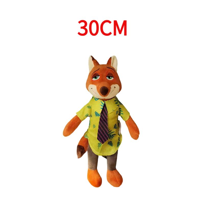 30cm-40cm Kawaii Zootopia Nick Wilde Judy Hopps Plush Doll Toy Anime New Sofa Room Decoration Children's Birthday Gift