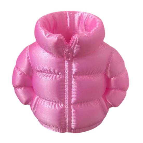 Pencil Case Down Jacket-Shaped Large Capacity Storage Organizer for Makeup Brushes And Stationery Creative Gift for Students Birthday Office Decor