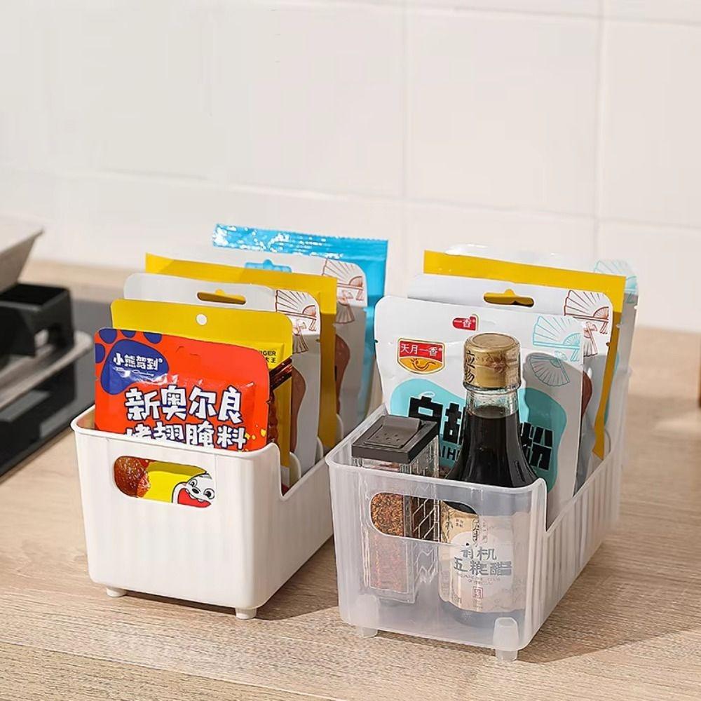 Clear Plastic Food Storage Organizer Large Capacity Spice Storage Box Snack Storage