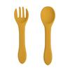 Silicone cutlery for children and babies to learn to eat Silicone cutlery for children and babies to learn to eat - MUSTARD