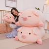 Ungiftige 40/50/60/80cm Quetsch-Schwein Stoffpuppe Liegendes Plüsch-Schweinchen Spielzeug Tier Weiches Plüschtier Kissen Kissen Kinder Baby Beruhigendes Geschenk