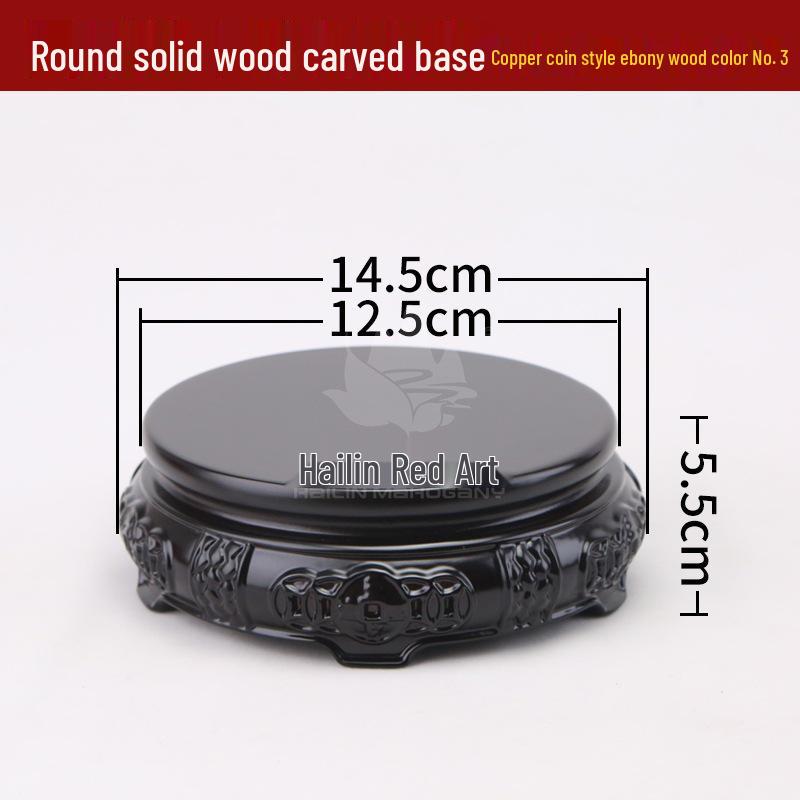 Rosenholz Geschnitzte Blumenanordnung Bonsai-Vase mit Ebenholz Buddha-Statuenhalter.