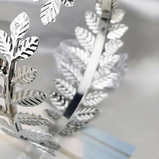 Leaf Shape Upper Arm Bracelet Metal Coil Swirl Spiral Shape Armband Cuff Opening Adjustable Arm Bangle Armlet Jewelry Gift