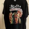 Buffy The Vampire Slayer Seltenes Design Basic Schwarz Unisex T-Shirt Nachdruck S-5XL