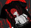 MAKIMA T-Shirt Japanischer Anime Manga Chainsaw Man Denji Power Weiches T-Shirt