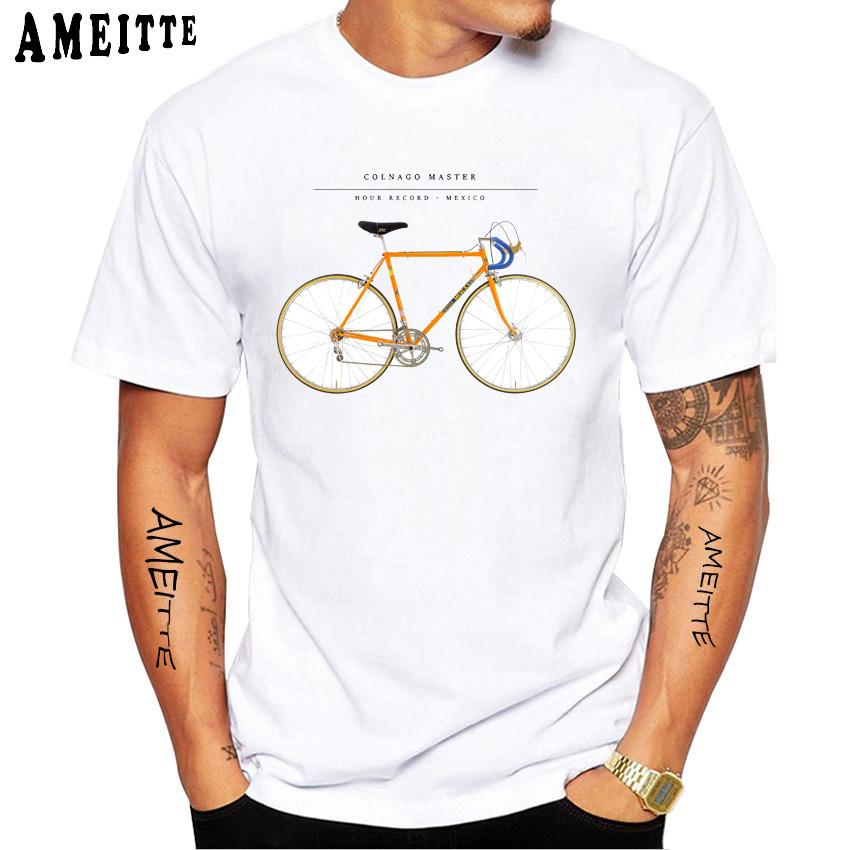Colnago Master Mexico Saronni Rennrad Classic Print T-Shirt Herren Kurzarm Fahrrad