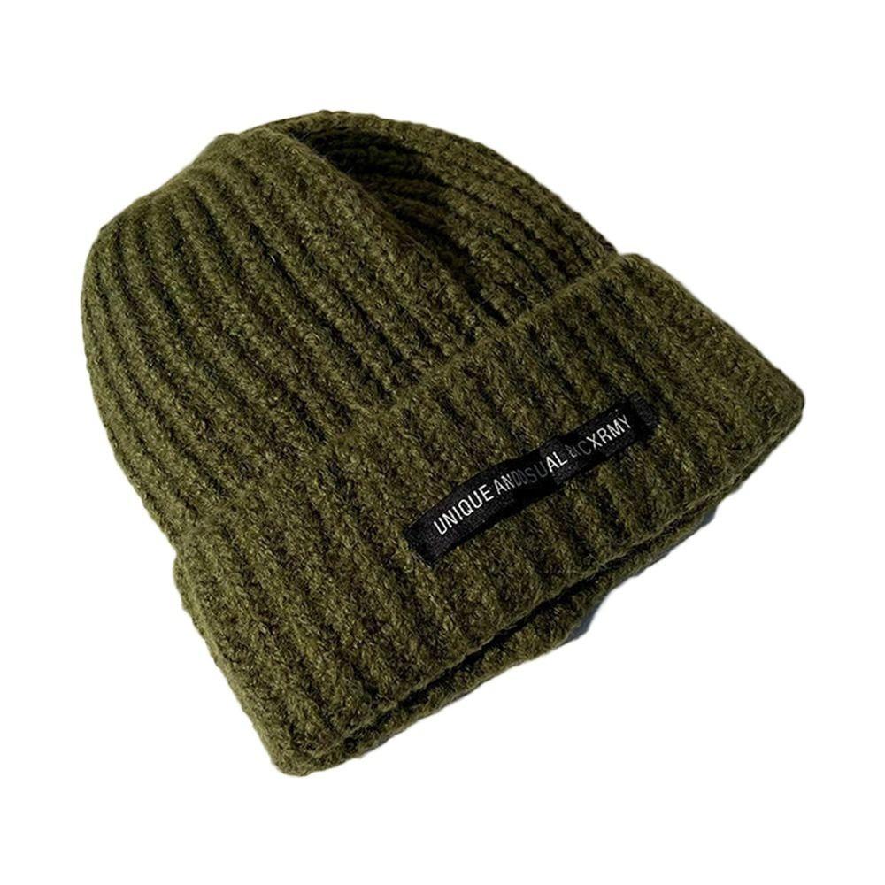 Winter Warm Knit Cap Solid Color Slouchy Bonnet New Leisure Cap Women Men
