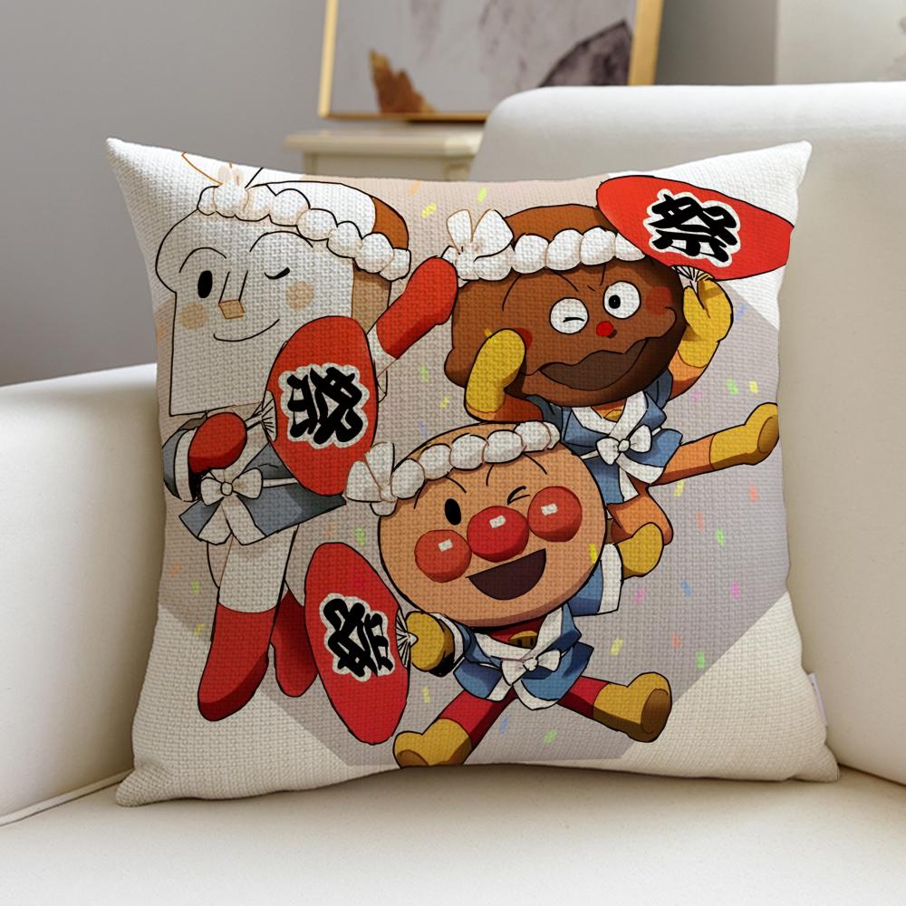 Brave AAnpanmanS Cushion Cover Breathable and Skinfriendly Linen Pillowcase Square Removable and Washable Cushion