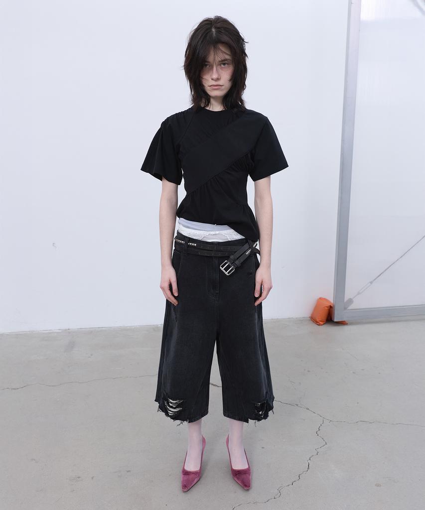 LCDC™ Shirring T-Shirt (Black)