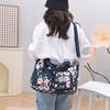 Handtasche mit großem Fassungsvermögen Damen-Nylontasche mit Blumenmuster Vintage Umhängetasche