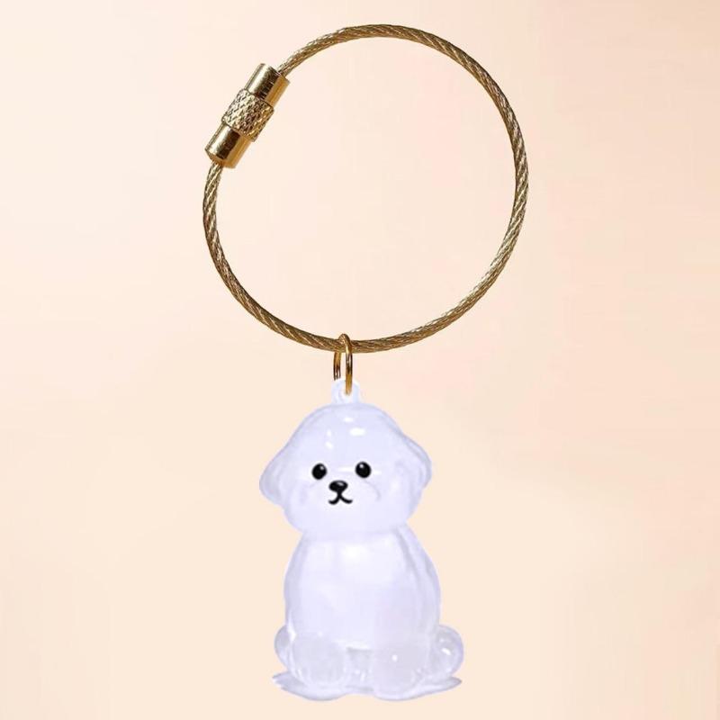 1pc 3D Cat Hair Dog Hair Transparent Storage Box - Keychain Backpack Pendant Pet Cat Kitten Shaped Commemorative Charm Hairball Container