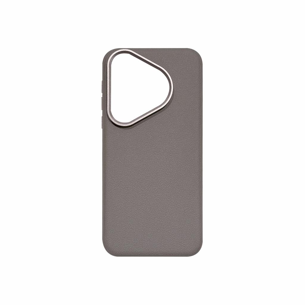 Suitable for Huawei P70 Leather-textured Phone Case, P70 Pro Metal Keys, P70 ART Metal Lens Ring, Fully Covered Soft Case