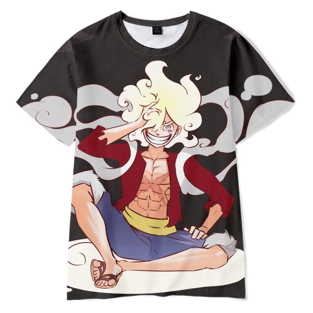 Grappig Cartoon ONE PIECE T-shirt Cool Heren T-shirt Ronde Hals Casual Unisex Streetwear Anime Mode Tee