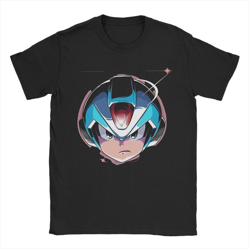 Megaman X to Mega T Shirt Men's Cotton Tops Streetwear O-neck Short Sleeve