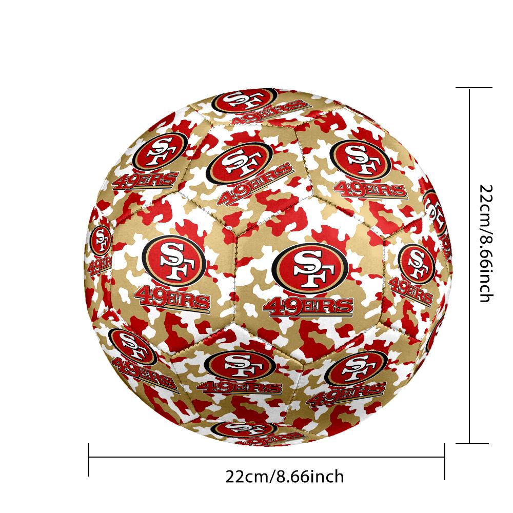 San Francisco 49ers Hallenfußball Größe 5 Bunt Alle Altersgruppen Maschinengenäht PVC Wettkampftauglich Langlebig Hoher Rückprall