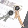 Touch Screen LED Digital Women Watch Rhinestone Ladies Stainless Steel Wristwatches Quartz Watches