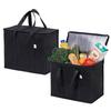 VENO Set Cooler Bag Eco Bag Large Capacity 30L Cooler Bag Foldable Heavy Duty Durable Double Zipper Ideal for Camping Picnic Shopping Food Delivery
