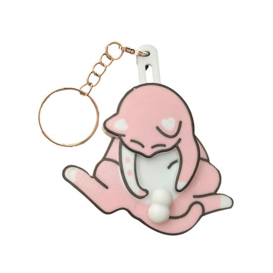 Cartoon Cat Keychain Pendant Rotating Parts Kitten Charm Keyring Lightweight Various Colors