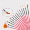 15Pcs Nail Art Pen Set Nail Art Drawing Line Drawing Pen Nail Art Drawing Hook Line Pen Nail Phototherapy Point Drill Pen