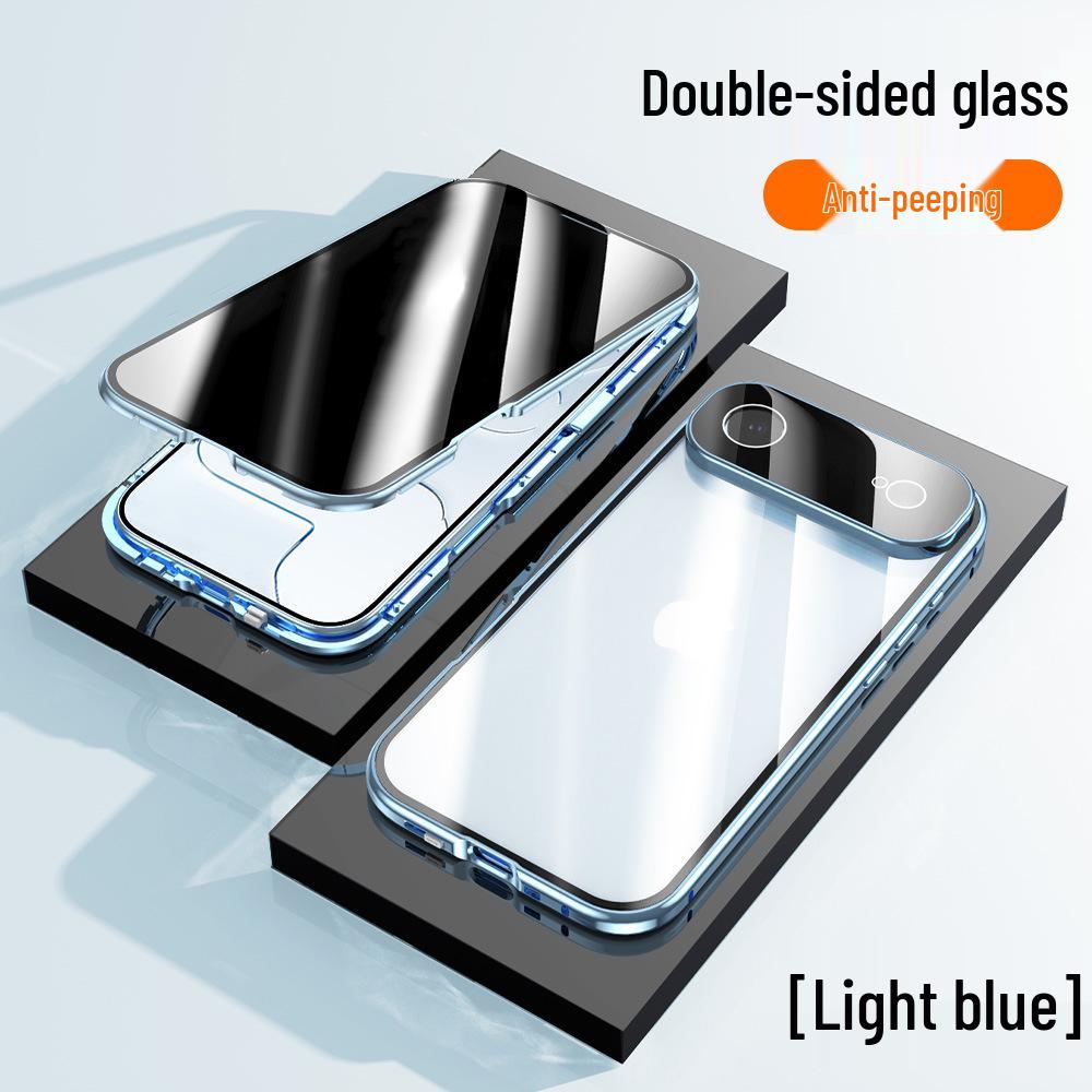 iPhone 17 Pro Max Doppelseitige Metall-Magnet-Glas-Hülle von Wanmagwang: Sturzsichere Hartschale